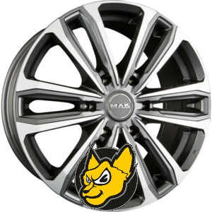 MAK SAFARI 6 gun metal mirror 8.50 x 20 ET 20.00 6x139.7 gunmetal se zrcadlov letnou pedn st